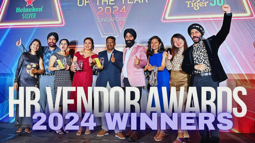 Recruitment Central team standing as the Winners of HR Vendors of the Year 2024 Singapore